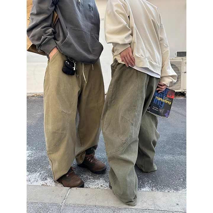 ジーンズ メンズ ルーズストレート アメリカン レトロ 秋冬用 ワイド 脚分解 多彩 人気 おしゃれ カジュアル 洗浄技術 ブランド ファッション 2025