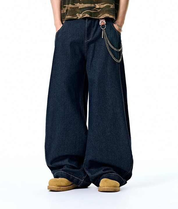 Pants - メンズファッション パンツ デニム シルエット タイプ 洗い加工 バギー ワイドレグ サマー ストリート おしゃれ 人気 新作 軽量 コーディネート 25春夏