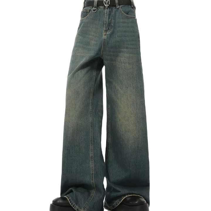 ストリートウェア バギージーンズ メンズ おしゃれ ダークウォッシュ コットンデニム ビンテージ カジュアル ファッション 人気 通販 メンズパンツ