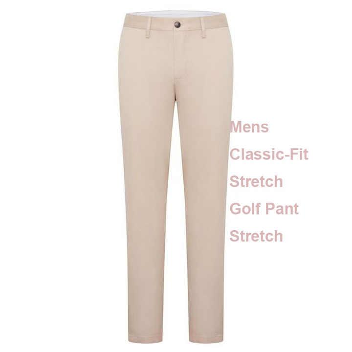 ゴルフズボン メンズ スリムフィット 防水 軽量 ストレッチ おしゃれ カジュアル 刺繍柄 ミッドウエスト ポケット付き 人気 通気性 仕事 通販