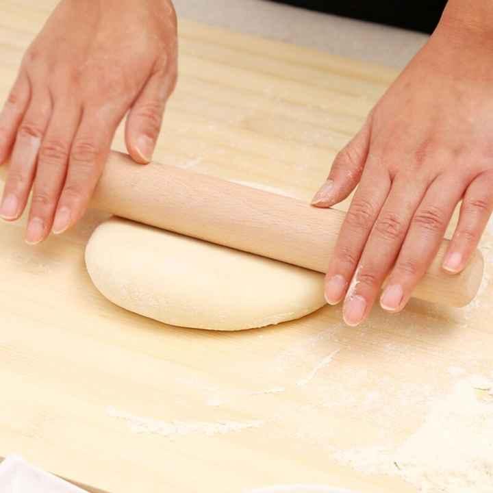 餃子焼き用 ピザ生地 ローラー 木製 ローリングピン おしゃれ 人気 クッキング アウトドア 手作り キッチン用品 35cm 料理 便利 プレゼント