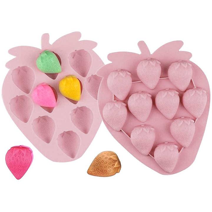 アイスキューブ トレイ シリコーン 金型 ストロベリー チョコレート ケーキ クッキー 焼き ゼリー 石鹸 おしゃれ 人気 プレゼント アウトドア 便利 使いやすい 軽量