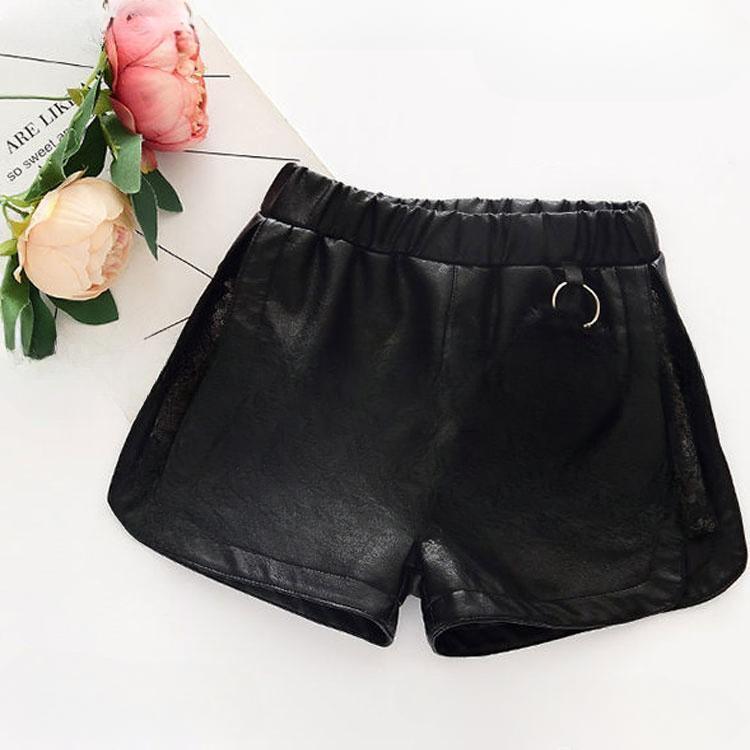 【ブラックフライデー限定！1着半額！まとめ買い2枚購入割引クーポン利用で！ 】キッズ ショートパンツ 子供用 革パン キッズパンツ PUレザー フェイクレザー 女の子 ショーパン ホットパンツ ボトムス ミニパン 短パンツ 動きやすい