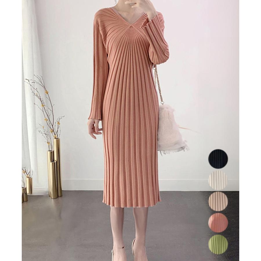 【お買い物マラソン限定！1着半額！まとめ買い2枚購入割引クーポン利用で！ 】Vネック ワンピース レディース