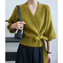 【5と0のつく日限定!1着半額!まとめ買い2枚購入割引クーポン利用で! 】ニットトップス カシュクールニット 韓国