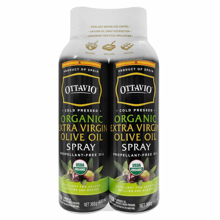オッタビオ オーガニックエクストラバージンオリーブオイル スプレー 368g x 2本×2set　OTTAVIO Organic Extra Virgin Olive Oil Spray 368g x 2a×2set
