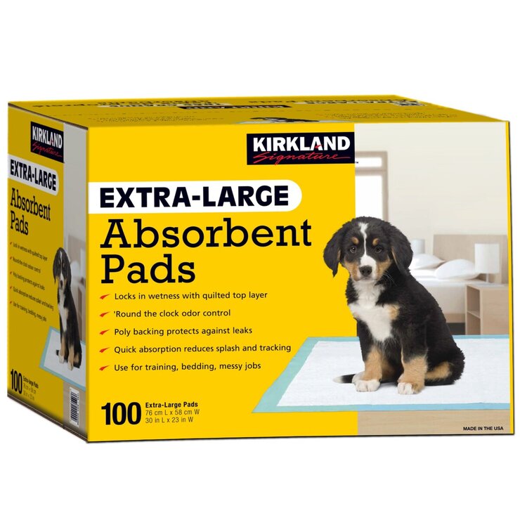 カークランドシグネチャー XL ペットシーツ 100枚 Kirkland Signature Extra Large Absorbent Pads 76cm x 58cm x 100 Sheets