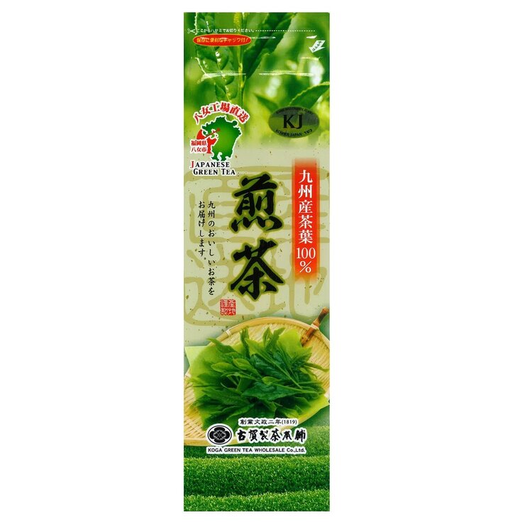 商品の特徴 九州産煎茶100％使用 コーシャ認証取得 チャック付 内容量：600g