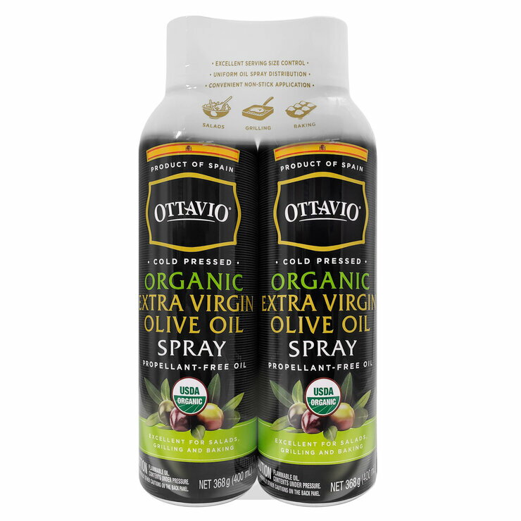 カオッタビオ オーガニックエクストラバージンオリーブオイル スプレー 368g x 2本×2SET　OTTAVIO Organic Extra Virgin Olive Oil Spray 368g x 2×2SET