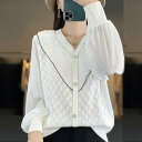 【Fashion THE SALE限定!1着半額!まとめ買い2枚購入割引クーポン利用で! 】ブラウス ニットソー レディース 異素材 切り替えデザイン シフォン...