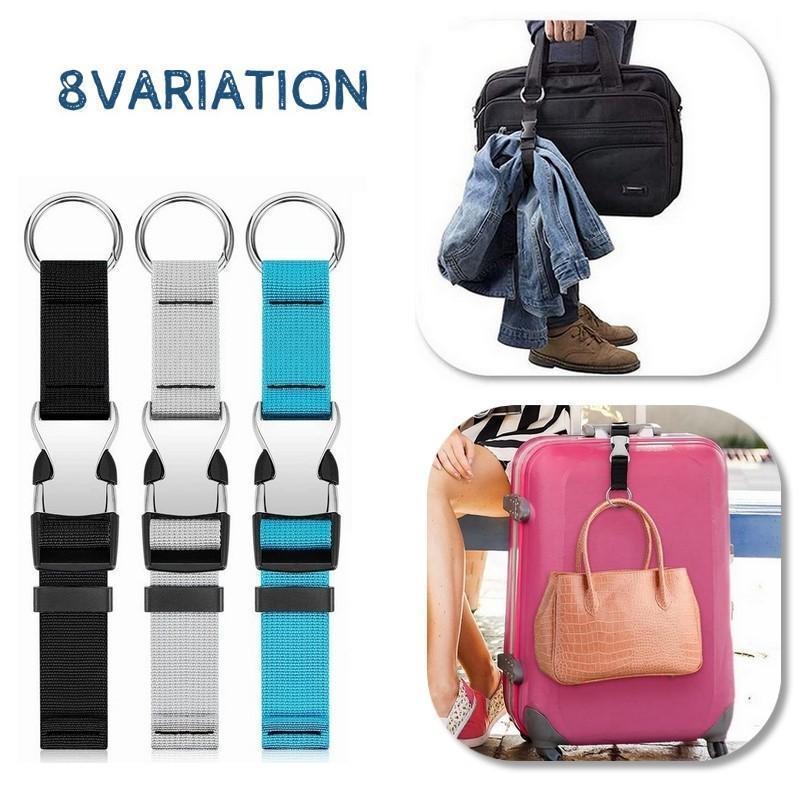 【5と0のつく日限定!1着半額!まとめ買い2枚購入割引クーポン利用で! 】ラゲッジストラップ ラゲッジフック スーツケースストラップ ジャケットホルダー 衣類用...