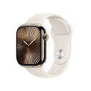 【お買い物マラソン限定!ポイント5倍!期間限定!】Apple Watch Series 10(GPS + Cellularモデル)- 42mmゴールドチタニウム...