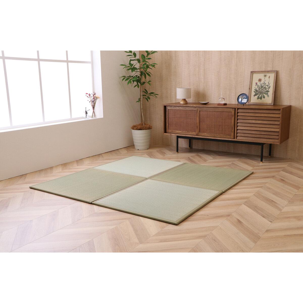 【ポイント5倍!本日限定！お買い物マラソン!国産い草100％ ユニット畳 あぐら 置き畳 4枚セット ct47094