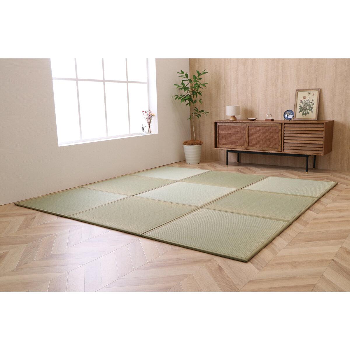 【ポイント5倍!本日限定！お買い物マラソン!国産い草100％ ユニット畳 あぐら 置き畳 9枚セット ct47124