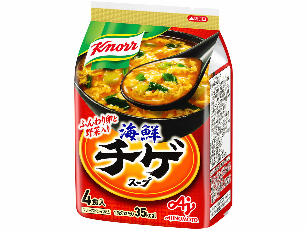 【5と0のつく日限定！ポイント5倍！期間限定！】味の素 クノール 海鮮チゲスープ 4食x10 KG