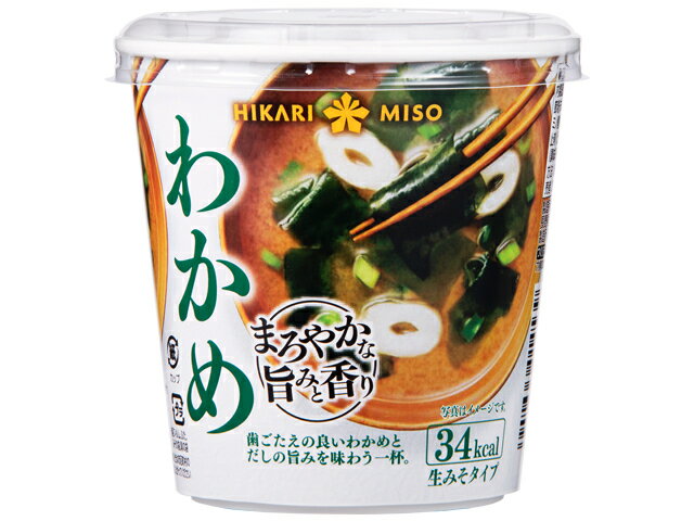 【新春ポイントアップ祭！ポイント5倍！3日まで！】ひかり みそ汁まろやかな旨み香りわかめ カップ 1食x6 KG
