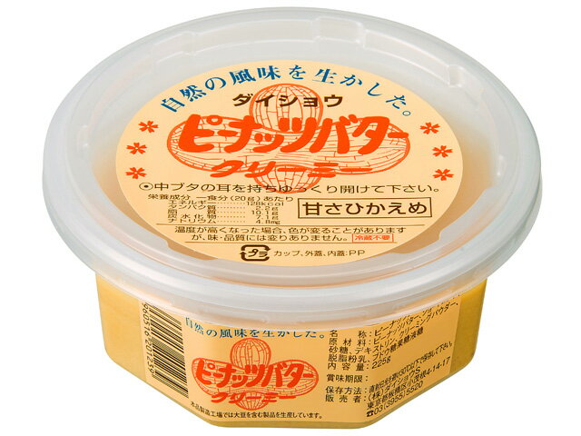 【お買い物マラソン限定！ポイント5倍！29日まで！】ダイショウ ピーナッツバタークリーミー 225gx6 KGのサムネイル
