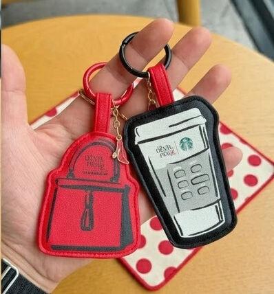 乐天商城 - 【並行輸入品】Starbucks プラダを着た悪魔風 キーチャーム 希少 海外限定 starbucks STARBUCKS スターバックス スタバ タンブラー