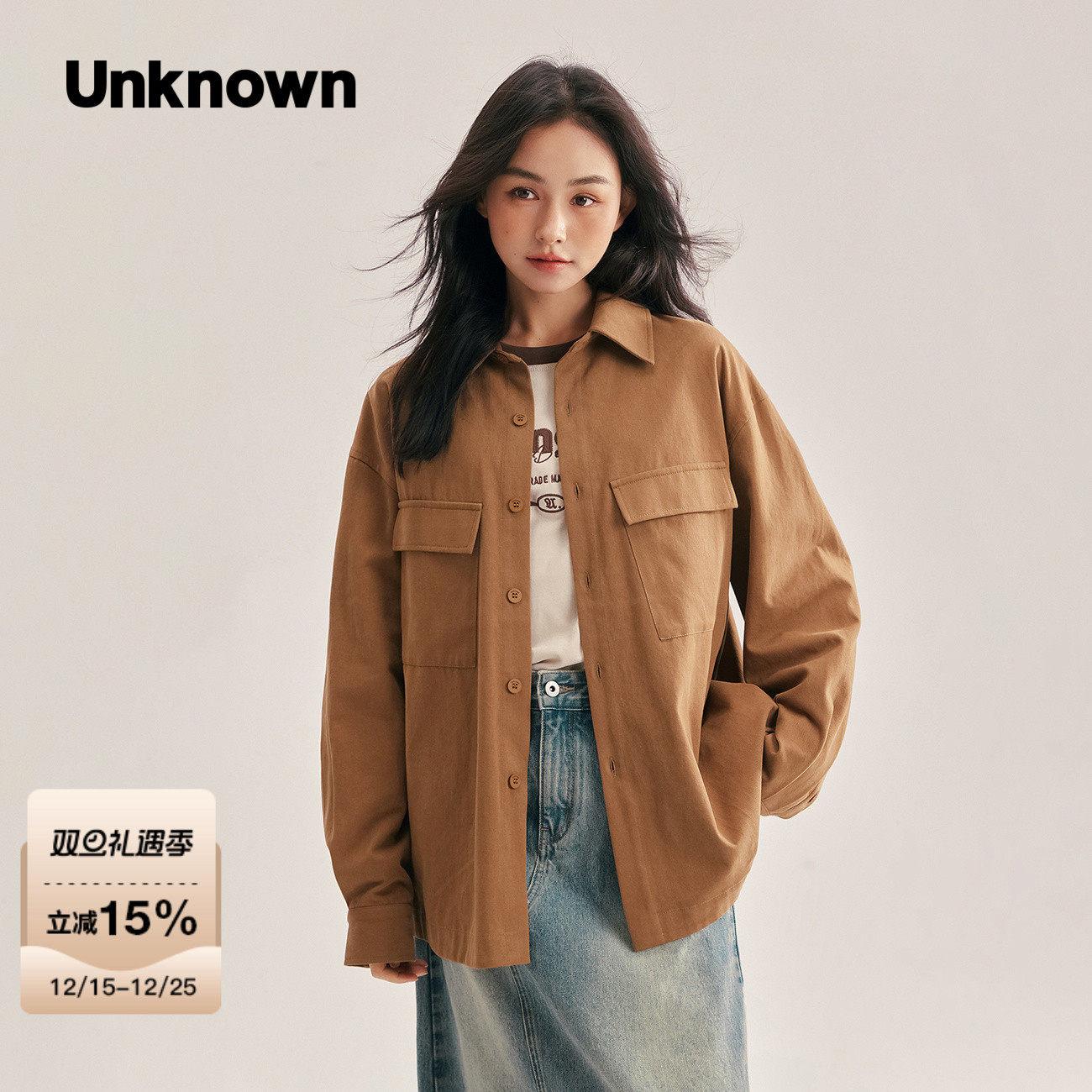 【並行輸入品】【ポイント最大12倍!お買い物マラソン！】UNKNOWN シャツ メンズ シンプル ボタン開き