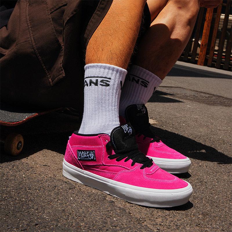 乐天商城 - 【並行輸入品】【ポイント最大12倍!お買い物マラソン！】Vans メンズ スケートシューズ 半 Cab ?紅色