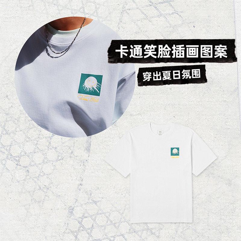 乐天商城 - 【並行輸入品】【ポイント最大12倍!お買い物マラソン！】Vans メンズ ショートスリーブTシャツ 笑顔と太陽のプリント BH8530