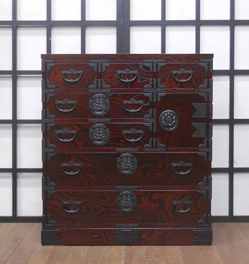 岩谷堂箪笥 三尺片開き上三つ割り 【アウトレット】展示現品【送料無料】【開梱設置】