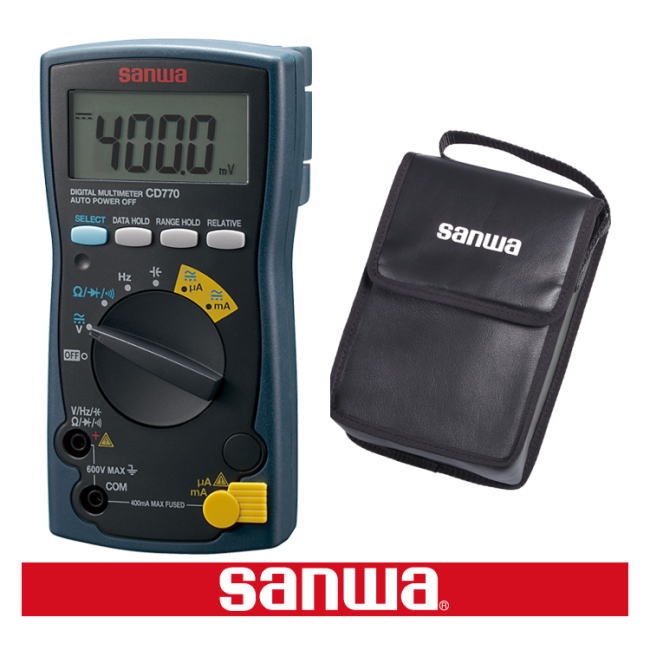 乐天商城 - デジタルマルチメータ(ソフトケース付) CD770/C77　三和電気計器 SANWA