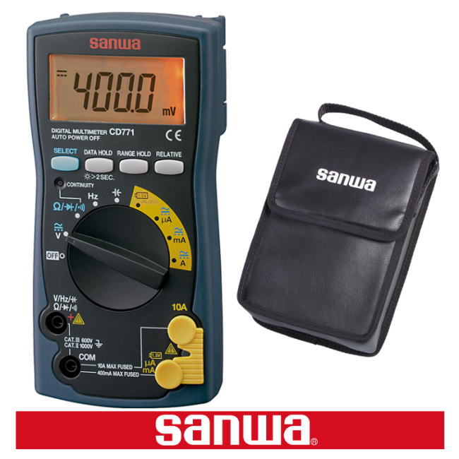デジタルマルチメータ(ソフトケース付) CD771/C77 三和電気計器 SANWA