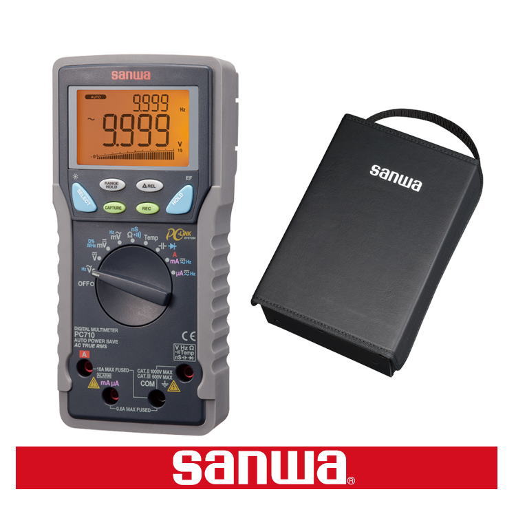 Rakuten - デジタルマルチメータ(ケース付) PC700 三和電気計器 SANWA