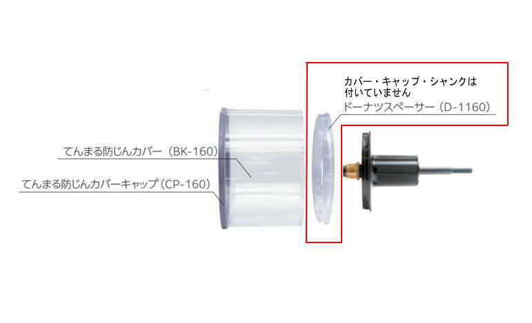 てんまるホルソー部品 ドーナツスペーサー 125〜160mm用 D-1160 ハウスビーエム