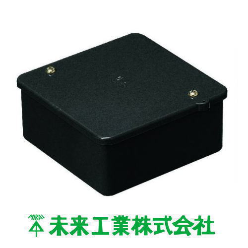 Rakuten - PVKボックス 中形四角(浅型) ノック無 ブラック 1ヶ PVK-AOK 未来工業 MIRAI
