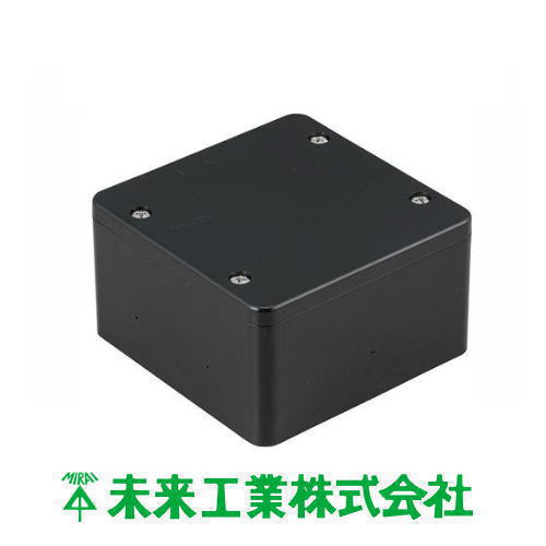 乐天商城 - 防雨型PVKボックス 大形四角(深型) ブラック 1ヶ ノック無 PVK-BLOPK 未来工業 MIRAI
