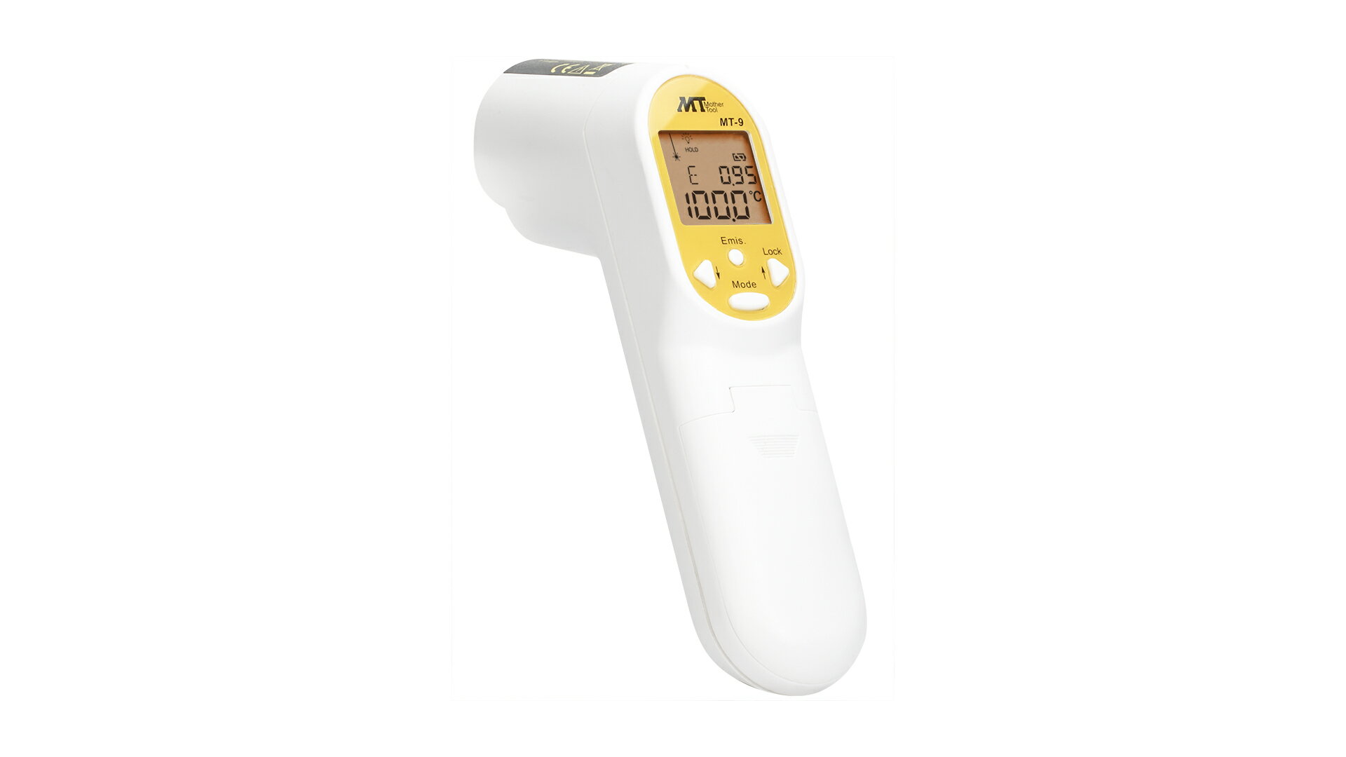 ●レーザーポインター付で測定箇所が一目瞭然●-60〜760℃までの幅広い測定範囲●放射率可変可能（0.10〜1.00）●D：S比＝20：1●最大/最小値/平均値/温度差表示機能校正証明書発行可能機種(校正証明書・試験成績書・トレーサビリティ体系図) 校正証明書発行のご希望のお客様は、お問い合わせください 測定範囲 −60〜760℃ 分解能 0.1℃(−9.9〜199.9℃)　左記以外は1℃ 確度 ±2％または±2℃のどちらか大きい方 放射率 0.10〜1.00可変可能（出荷時：0.95） 応答時間 約1秒 測定径 測定距離：測定領域直径＝20：1 使用環境 −10〜50℃　70％RH以下（結露のないこと) 保存環境 −10〜50℃　80％RH以下（結露のないこと） 電源 単4×2　電池寿命：約16時間 寸法・重量 39(W)×175(H)×72(D)mm　約170g 付属品 お試し電池、取扱説明書 メーカー：マザーツール株式会社(MotherTool)