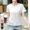 Tシャツ レディース 半袖 カットソー トップス チュニック オフィス カジュアル ベーシック tシャツ シンプル ストレッチ 半袖トップス ホワイト オレンジ ブラウン ピンク 通勤 OL
