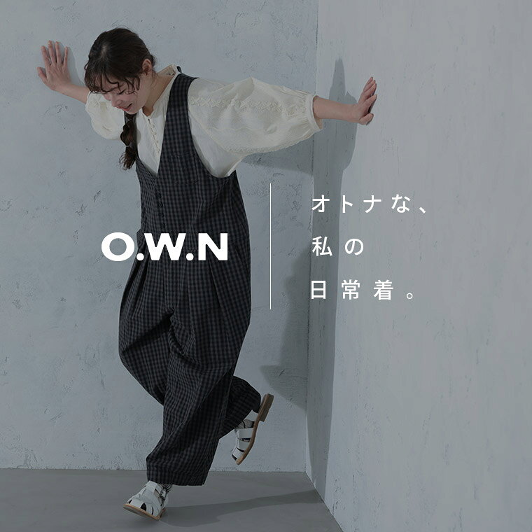 O.W.N ギンガムチェックのサロペット M/L/LL/3L/4L/5Lサイズ レディース/オールイ...