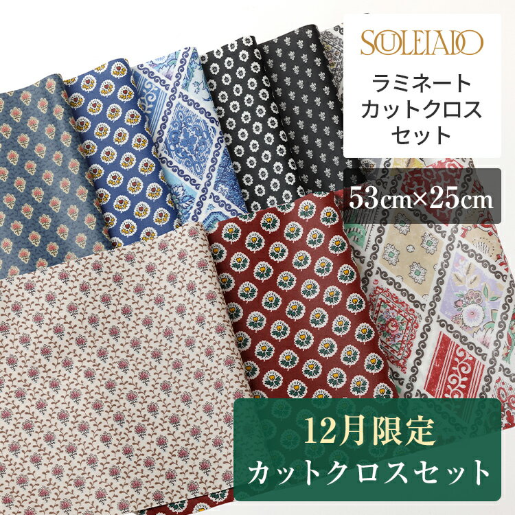 SOULEIADO ソレイアード ラミネート 生地 カットクロスセット 1000円ポッキリ 送料無料 12月セレクト ハギレ はぎれ 手作り 手芸 ソーイング レトロ カットクロス フランス 手作り ソーイング ハンドメイド パッチワーク生地 北欧 シーチング テーブルクロス ラミネート生地
