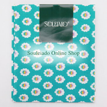 ソレイアード SOULEIADO シーチングカットクロス55×25cmラ・フルール・ドゥ・モーサンヌ ターコイズ