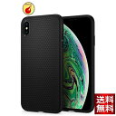 【Spigen】 iPhone XS Max ケース 6.5インチ 対応 TPU 米軍MIL規格取得 耐衝撃 リキッド エアー 065CS25126 (マット ブラック)