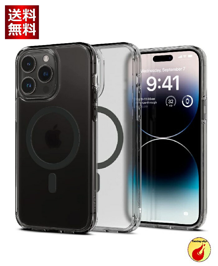 Spigen iPhone 14 Pro Max ケース MagSafe対応 マグネット搭載 黄変なし 2重構造 米軍MIL規格取得 耐衝撃 すり傷防止 マグセーフ 適用カバー ワイヤレス充電対応 ウルトラハイブリッドマグ ACS05582 (フロスト ブラック)