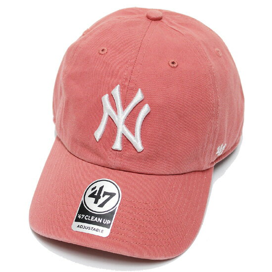 '47 フォーティーセブン キャップ 帽子 YANKEES '47 CLEAN UP CAP メンズ レディース ヤンキース ストラップバック ピンク