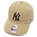'47 フォーティーセブン キャップ 帽子 YANKEES '47 CLEAN UP CAP メンズ レディース ヤンキース ストラップバック カーキ