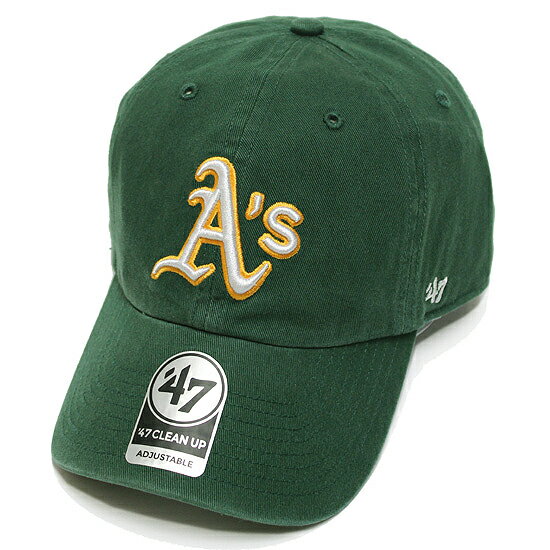 '47 フォーティーセブン キャップ 帽子 ATHLETICS '47 CLEAN UP CAP メンズ レディース アスレチックス ストラップバック ダークグリーン 緑