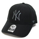 039 47 フォーティーセブン ニューヨーク ヤンキース キャップ 帽子 YANKEES 039 47 MVP CAP メジャーリーグ MLB カーブバイザー ブラック 黒 チャコールグレー
