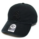 039 47 フォーティーセブン シカゴ ホワイトソックス キャップ 帽子 WHITE SOX 039 47 CLEAN UP CAP メジャーリーグ MLB カーブバイザー ストラップバック ブラック 黒