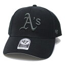 039 47 フォーティーセブン オークランド アスレチックス キャップ 帽子 OAKLAND ATHLETICS 039 47 MVP CAP メジャーリーグ MLB カーブバイザー ブラック チャコールグレー 黒