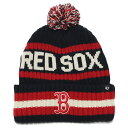 '47 フォーティーセブン ボストン レッドソックス ボンボン ニットキャップ ニット帽 BOSTON REDSOX BERING '47 CUFF KNIT メジャーリーグ MLB ロゴ刺繍 ネイビー