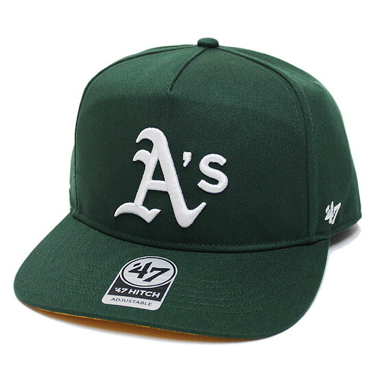'47 フォーティーセブン オークランド アスレチックス キャップ 帽子 OAKLAND ATHLETICS '47 HITCH CAP メジャーリーグ MLB ロゴ刺繍 スナップバック グリーン