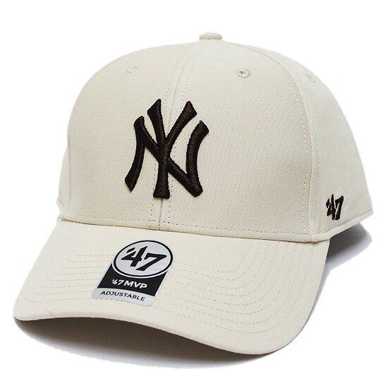 '47 フォーティーセブン ニューヨーク ヤンキース キャップ 帽子 NEWYORK YANKEES LEGEND '47 MVP CAP メジャーリーグ MLB ロゴ刺繍 ナチュラル ブラウン