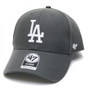 '47 フォーティーセブン ロサンゼルス ドジャース キャップ 帽子 LOSANGELES DODGERS '47 MVP CAP メジャーリーグ MLB ロゴ刺繍 チャコールグレー(4)