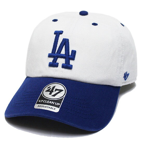 '47 フォーティーセブン ロサンゼルス ドジャース キャップ LOSANGELES DODGERS DOUBLE HEADER DIAMOND '47 CLEAN UP CAP メジャーリーグ MLB 2トーン ホワイト ブルー